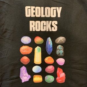 Geology Rocks Black Graphic Tee Large